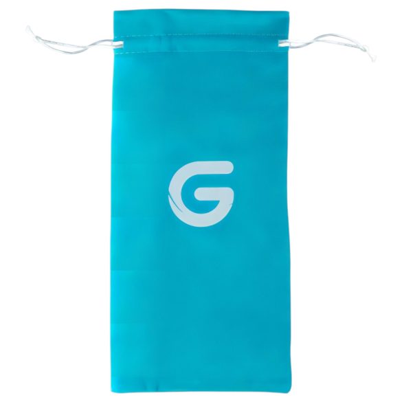 Gildo Glass stikla dildo ar spirāles rakstu, caurspīdīgs-zils