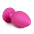 Easytoys Diamond - balts akmentiņš anālā rotaļlieta (liels) - rozā