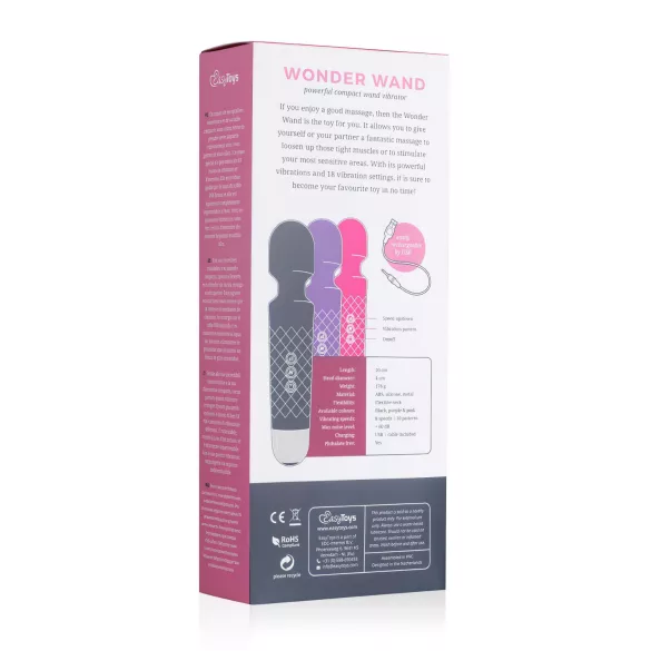 EasyToys mini masāžas vibrators ar akumulatoru melns
