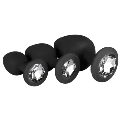 Easytoys Diamond - anālo aizbāžņu komplekts melns