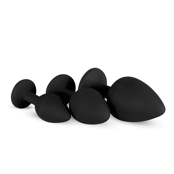 Easytoys Diamond - anālo aizbāžņu komplekts melns