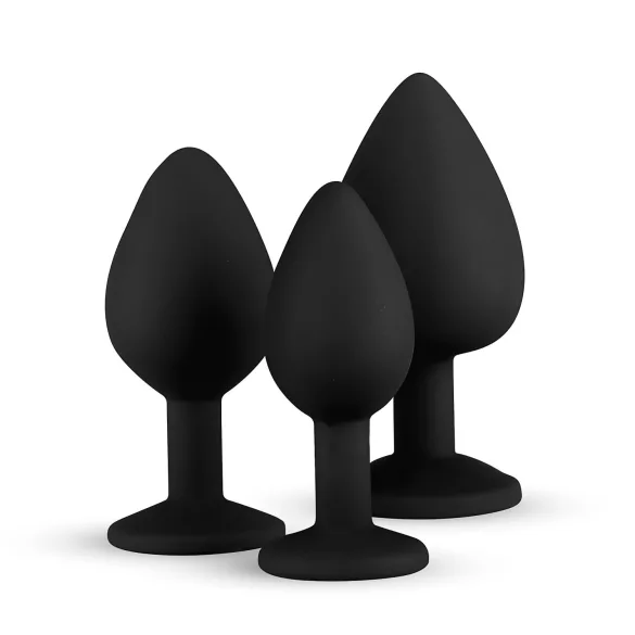 Easytoys Diamond - anālo aizbāžņu komplekts melns