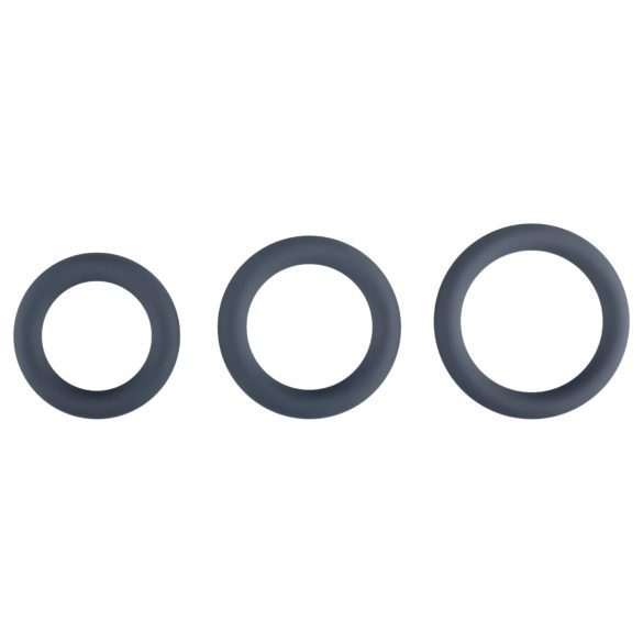 Boners - dzimumlocekļa gredzenu komplekts 3 gab pelēks