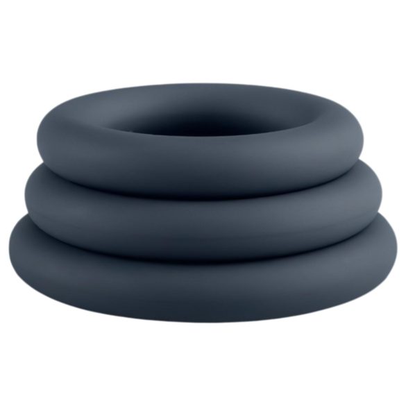 Boners - dzimumlocekļa gredzenu komplekts 3 gab pelēks