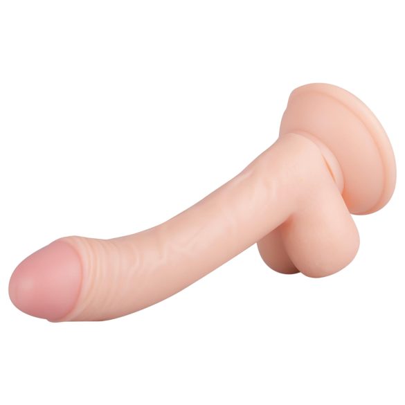 Real Fantasy Vince - dildo ar sēkliniekiem un priekšādiņu 19,5 cm naturāls