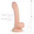 Real Fantasy Vince - vīriešu intīmvērtību dildo - 19,5cm (dabīgs)
