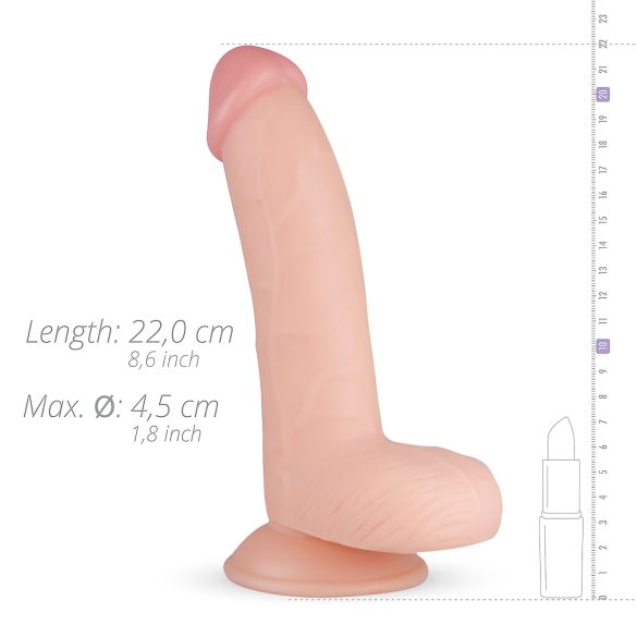Real Fantasy Cliff - dildo ar sēkliniekiem realistisks 22cm naturāls