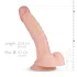 Real Fantasy Derek - dildo ar sēkliniekiem, realistisks, 22 cm, naturāls