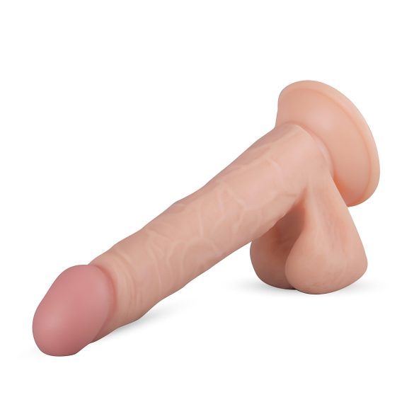 Real Fantasy Felix - dildo ar sēkliniekiem, reālistisks, 22 cm, miesas krāsas