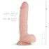 Real Fantasy Glynn - dildo ar sēkliniekiem realistisks 25cm naturāls