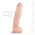 Real Fantasy Dwane - dzīvā sajūta dildo ar sēkliniekiem - 31 cm (dabīgs)