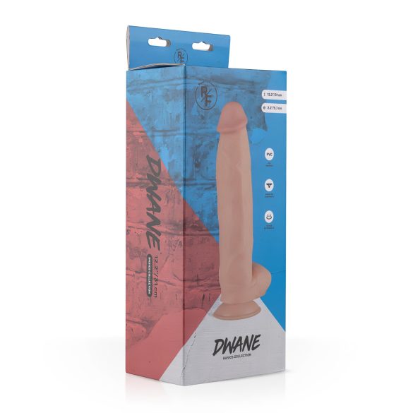 Real Fantasy Dwane - reālistisks dildo ar sēkliniekiem 31cm naturāls