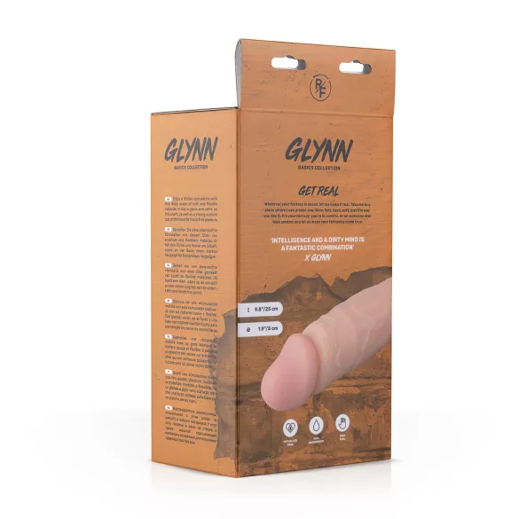 Real Fantasy Glynn - vibrators ar akumulatoru, reālistisks, 25 cm, bēšs