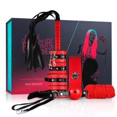   Secret Pleasure Chest - BDSM komplekts pieredzējušiem 10 daļas sarkans