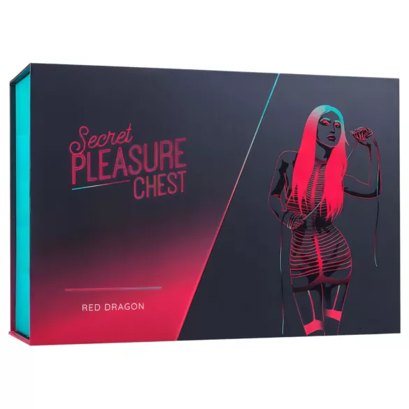 Secret Pleasure Chest - BDSM komplekts pieredzējušajiem - 10 daļas (sarkans)