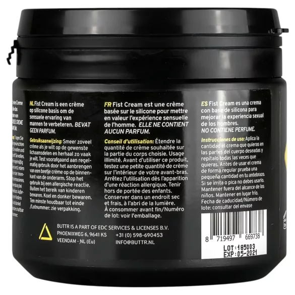 BUTTR fisting krēms anālais lubrikants 500ml