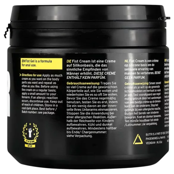 BUTTR fisting krēms anālais lubrikants 500ml