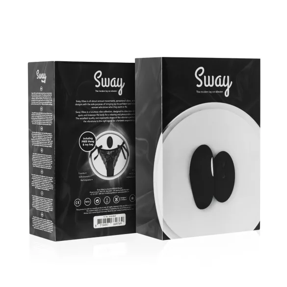 Sway No.3 - vibro biksītes ar tālvadību uzlādējamas melnas (S-L)