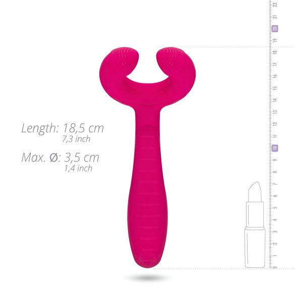 Easytoys Couple - pāru vibrators, uzlādējams, ūdensizturīgs, rozā