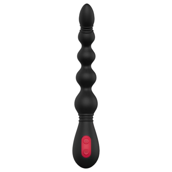 Pusmīgs Mīlas - uzlādējams, pērļu anālais vibrators (melns)