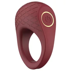   Dreamtoys Ivy - vibrējošs erekcijas gredzens bordos krāsā