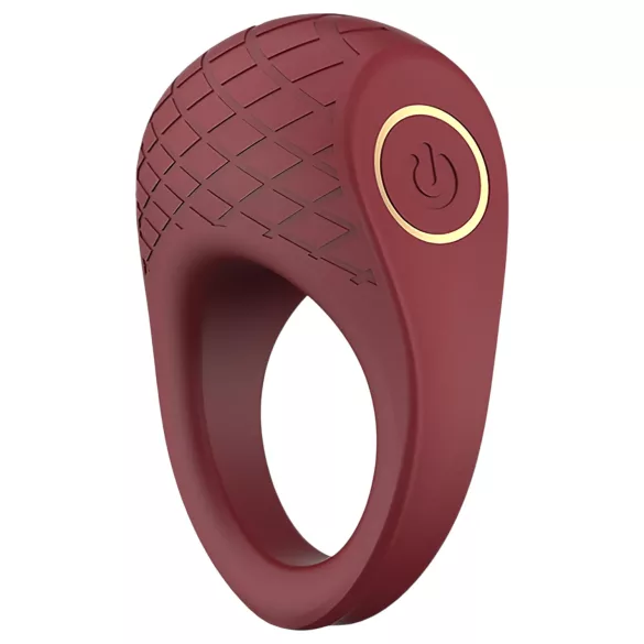 Dreamtoys Ivy - vibrējošs erekcijas gredzens bordos krāsā
