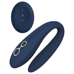 Goddess Ares - pāru vibrators, fleksibls, zils