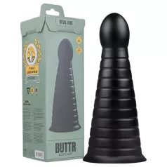 BUTTR Devil Dog - dildo ar piesūcekni melns