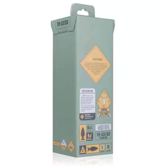 BUTTR Yellow Dog - dildo ar piesūcekni melns