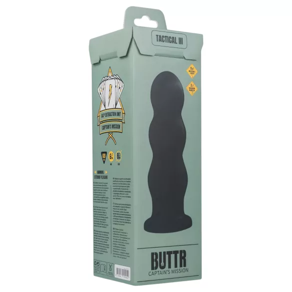 BUTTR Tactical III - piesūcekņa dildo melns