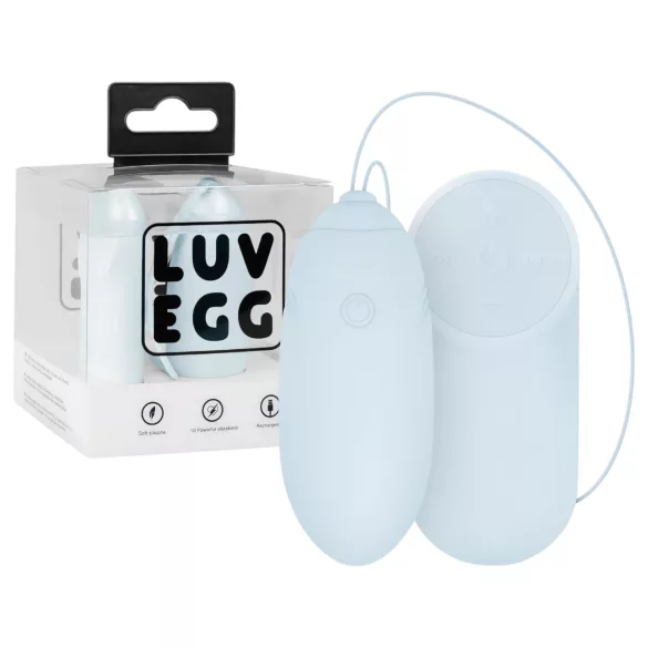 LUV EGG - valkājama akumulatora, radio vadāma vibrējoša ola (zila)