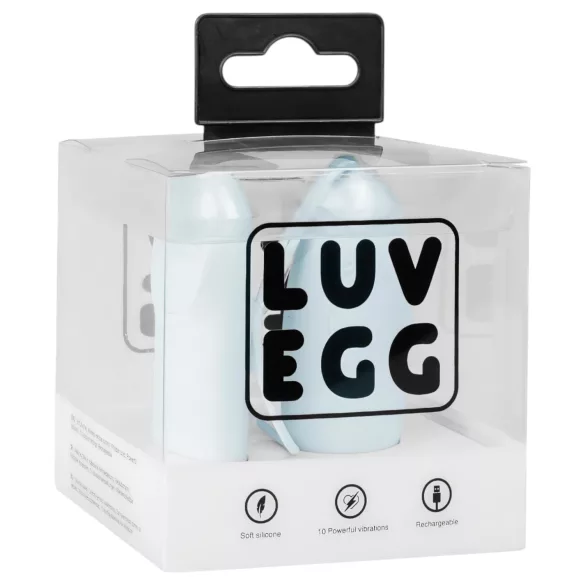 LUV EGG - valkājama akumulatora, radio vadāma vibrējoša ola (zila)