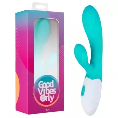   Good Vibes Only Blis trušu vibrators ar klitora stimulatoru, tirkīza