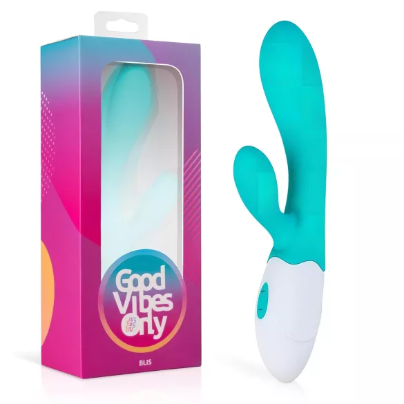 Good Vibes Only Blis trušu vibrators ar klitora stimulatoru, tirkīza
