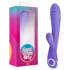   Good Vibes Only Fane trušu vibrators ar klitora stimulatoru violets