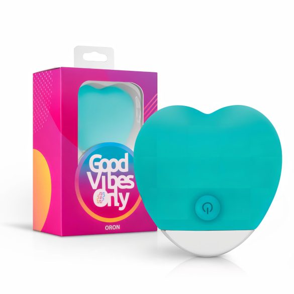 / Good Vibes Oron - uzlādējams sirds formas klitora vibrators (tirkīza)