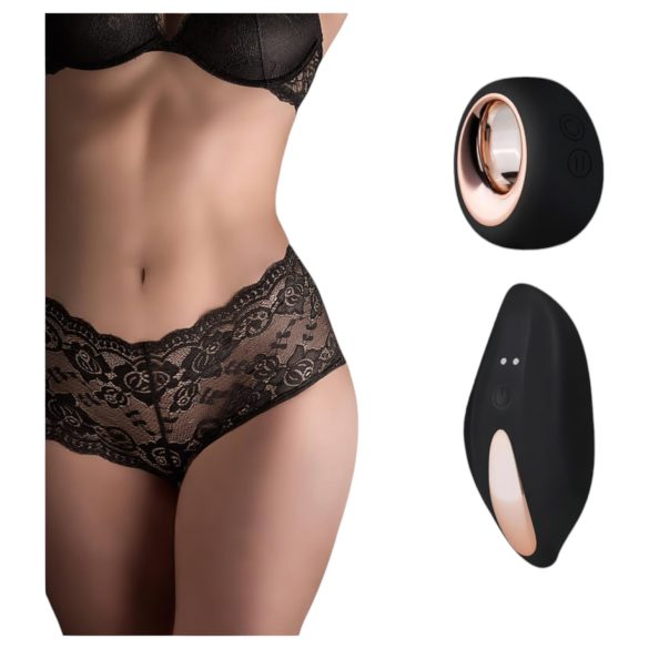 Pantyrebel - bezvadu un atkārtoti uzlādējamās vibrējošās biksītes - melnas (S-L)