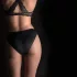 Pantyrebel - melnas augsta piegriezuma biksītes + radio vibrators (S-L)