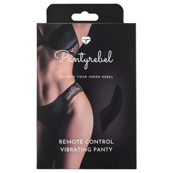 Pantyrebel - melnas augsta piegriezuma biksītes + radio vibrators (S-L)
