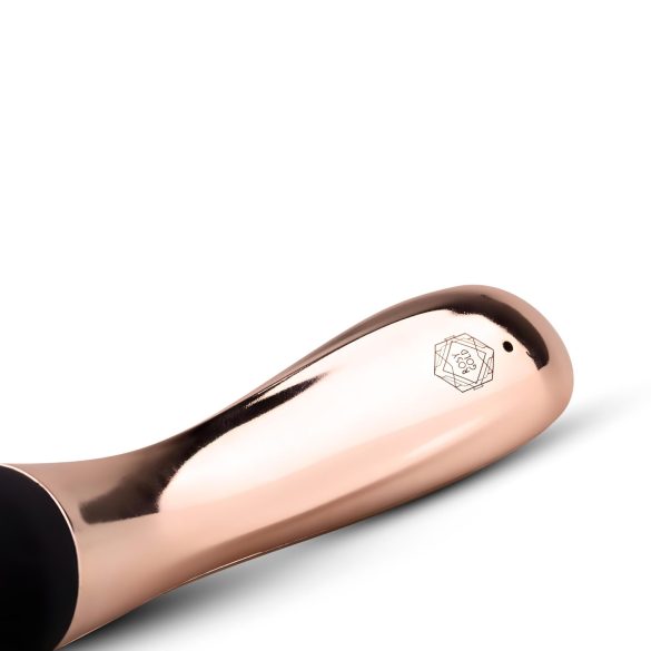 Rosy Gold masāžas vibrators ar izliekumu, uzlādējams, rozā zelta krāsa