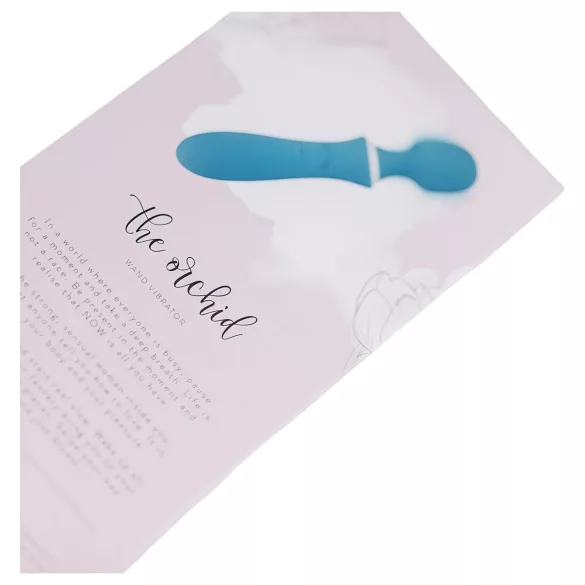 Bloom Orchid Wand - masāžas vibrators ar akumulatoru, tirkīza