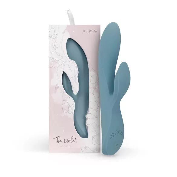Bloom Violet Rabbit - vibrators ar klitora un G-punkta stimulāciju, tirkīza
