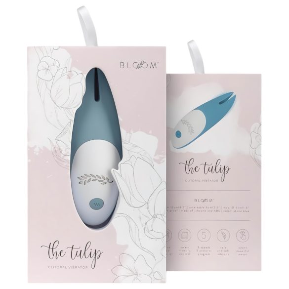 Bloom Tulip - uzlādējams klitora vibrators silikona tirkīza