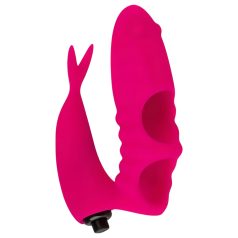 Easytoys pirkstu vibrators 2in1 rozā