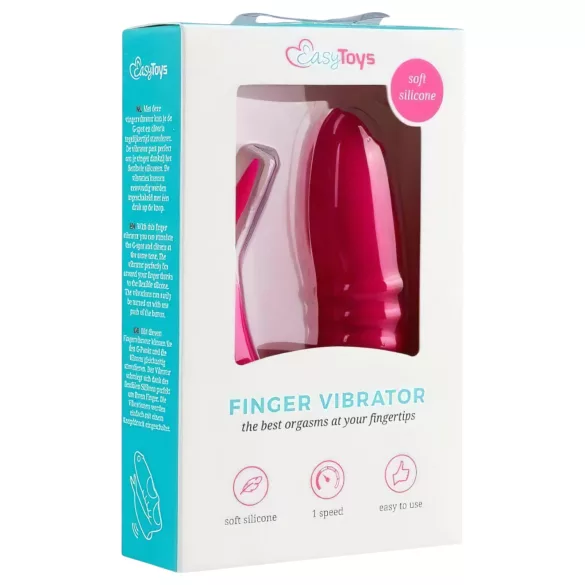 Easytoys pirkstu vibrators 2in1 rozā