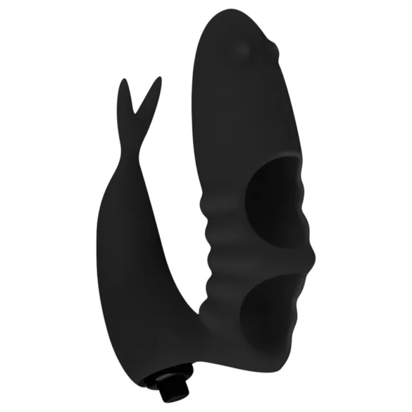 Easytoys pirkstu vibrators 2in1 melns