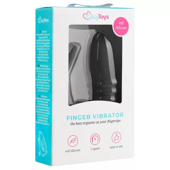 Easytoys pirkstu vibrators 2in1 melns