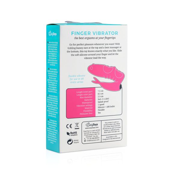 Easytoys pirkstu vibrators 2in1 melns
