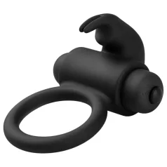 EasyToys Bunny - vibrējošs dzimumlocekļa gredzens melns