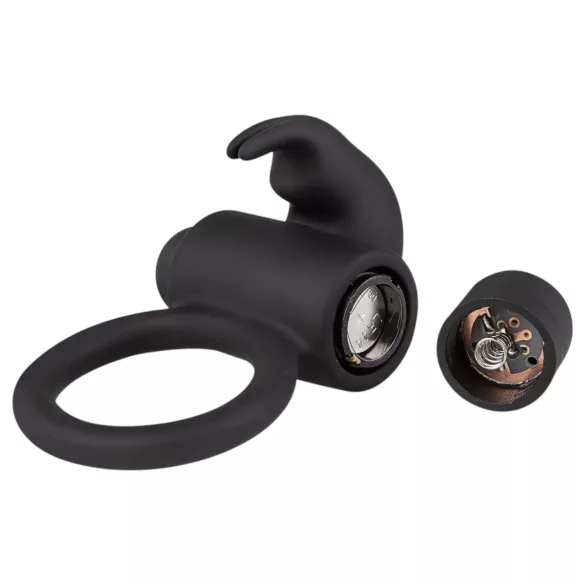 EasyToys Bunny - vibrējošs dzimumlocekļa gredzens melns